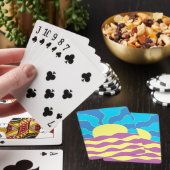 Jeu De Cartes Sunrise et Waves Art Abstrait (In Situ)