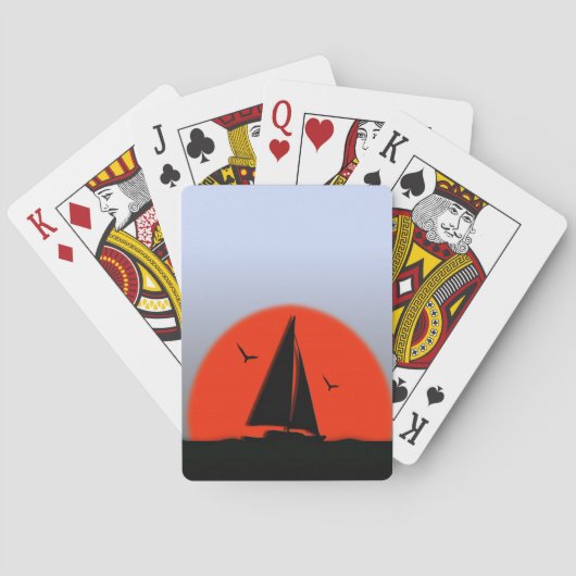 Jeu De Cartes Sunset bateau (dos)
