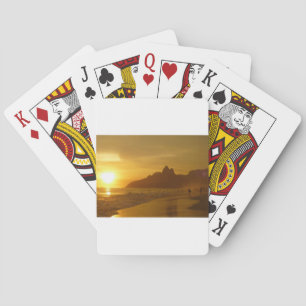 Jeu De Cartes Sunset Beach Océan tropical Eau Paix Aimer Sable