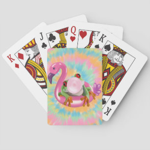 Jeu De Cartes Super Bubblegum soufflant Arbre Frog Tie Dye