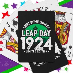 Jeu De Cartes Super depuis 1924 Leap Année Jour Février 29 Anniv