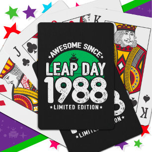 Jeu De Cartes Super depuis 1988 Leap Année Jour Février 29 Anniv