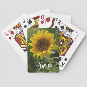 Jeu De Cartes Superbes Cartes de Jeu de Tournesol avec nom