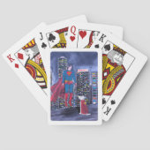 Jeu De Cartes Superheroes Meilleur Ami Peinture par Alfred Fox (dos)