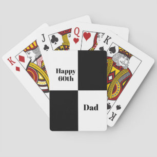 Jeu De Cartes Sur mesure à carreaux noirs