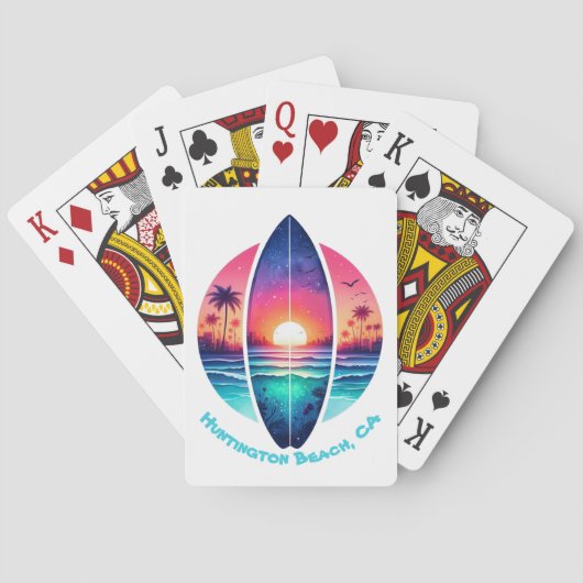 Jeu De Cartes Surf au coucher du soleil (dos)