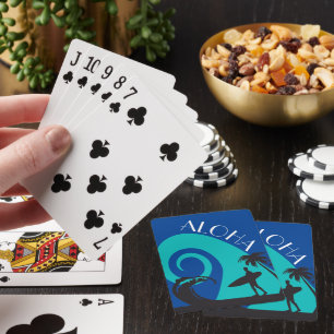 Jeu De Cartes Surf d'Aloha et palmiers