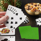 Jeu De Cartes Surface texturée vert brillant à motif tourbillonn (In Situ)