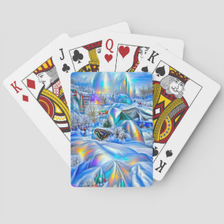 Jeu De Cartes Surreal Winter Wonderland avec lumière Iridescente