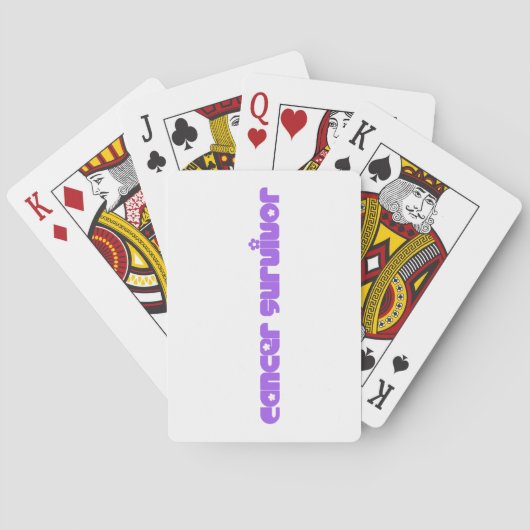 Jeu De Cartes Survivant des fleurs violettes (dos)