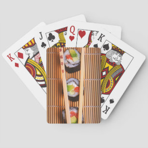 Jeu De Cartes Sushi et baguettes en bois