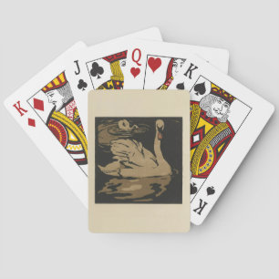 Jeu De Cartes Swan - Illustration d'animaux Carrés
