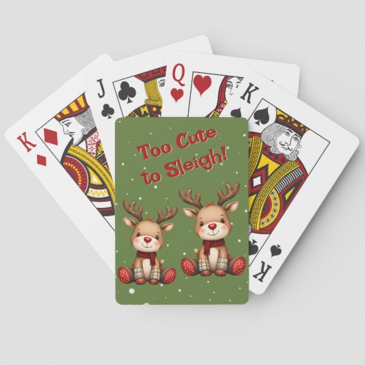 Jeu De Cartes Sweet Reindeer Pair in Holiday Snowfall (dos)