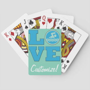 Jeu De Cartes Swim Love Jouer des cartes pour les nageurs compét