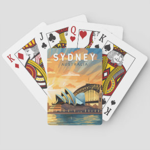 Jeu De Cartes Sydney Australia Travel Art Vintage