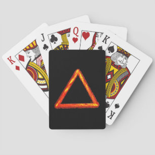 Jeu De Cartes Symbole d'alchimie d'élément de feu lame