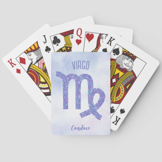 Jeu De Cartes SYMBOLE D'Astrologie Virgo Cute Personnalisé (dos)
