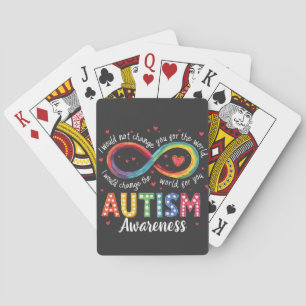 Jeu De Cartes Symbole d'autisme infini Sensibilisation sur l'aut