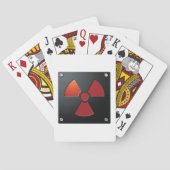 Jeu De Cartes Symbole d'avertissement de radiation Panneau métal (dos)