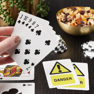 Jeu De Cartes Symbole de danger jaune