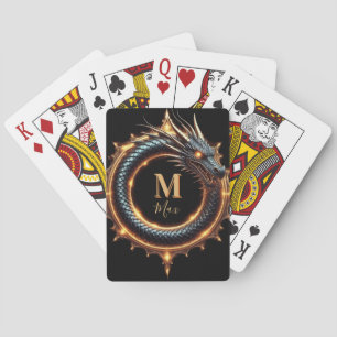 Jeu De Cartes 🐉 Symbole de Dragon de Fantaisie de Nom Personnal