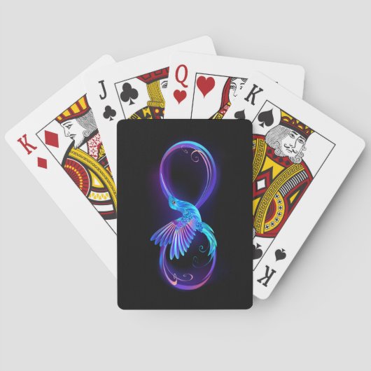 Jeu De Cartes Symbole de Neon Infinity par Glowing Hummingbird (dos)