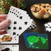 Jeu De Cartes Symbole de prospérité chinois vert étincelles (In Situ)