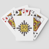 Jeu De Cartes Symbole de trafic d'éclatement de soleil de 30 kmh (dos)