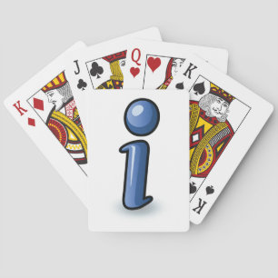 Jeu De Cartes Symbole d'icône d'information Bleu Glossy