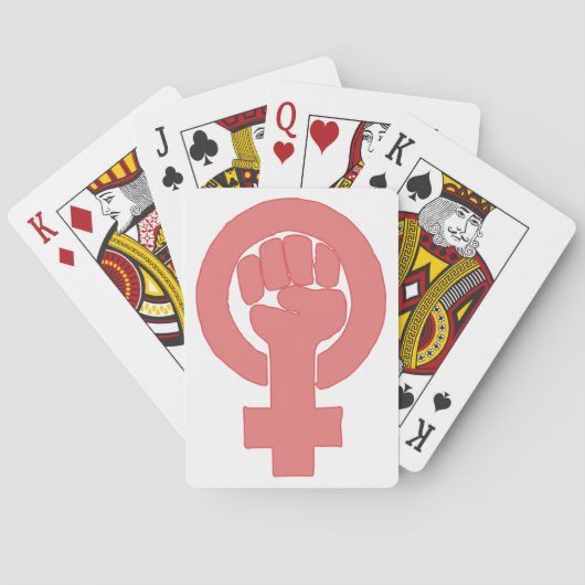 Jeu De Cartes Symbole féministe (dos)
