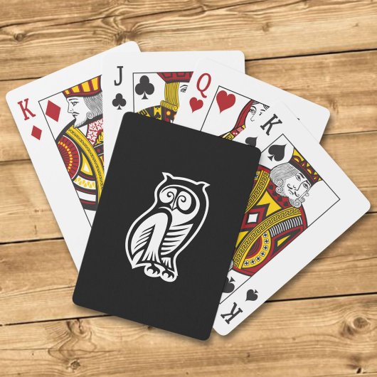 Jeu De Cartes Symbole hibou blanc
