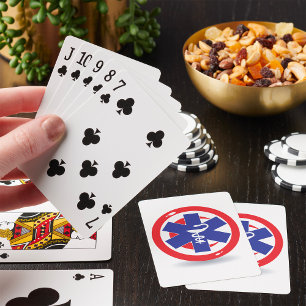 Jeu De Cartes Symbole médical d'urgence Étoile de vie Caducée