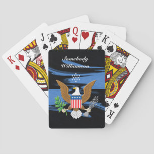 Jeu De Cartes Symbole patriotique des États-Unis personnalisent