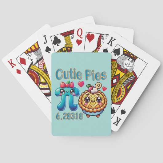 Jeu De Cartes Symbole Pi mignon et pie Pie Pie Pie (dos)