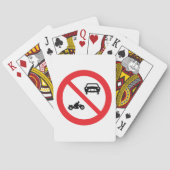 Jeu De Cartes Symbole routier sans véhicules (dos)