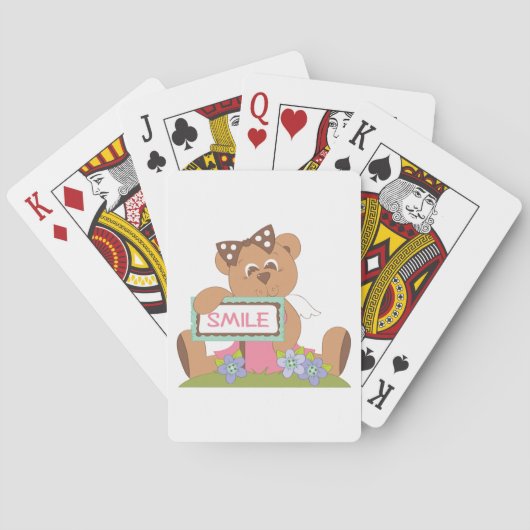 Jeu De Cartes Symbole Teddy Bear with Bow Holding Smile (dos)