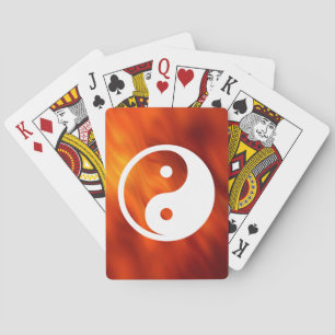Jeu De Cartes Symbole Yin Yang - tatouage solide design 2