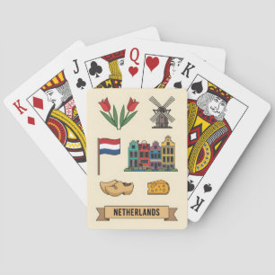 Jeu De Cartes Symboles culturels iconiques des voyages rétro aux
