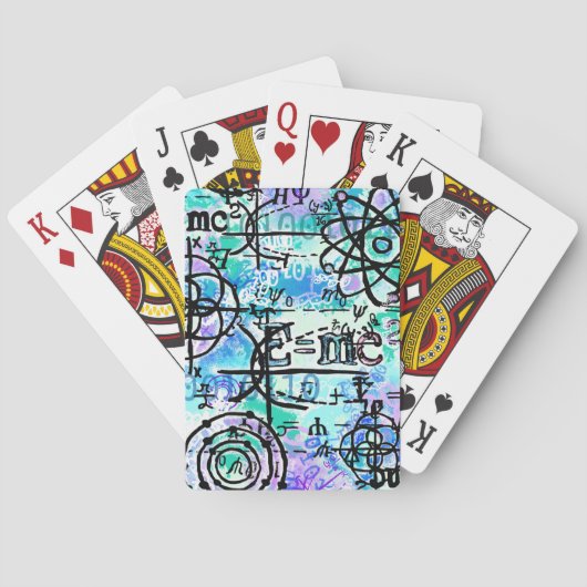Jeu De Cartes Symboles de physique et de maths, geek (dos)