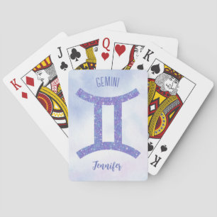 Jeu De Cartes Sympathique Gemini Astrologie Signe Personnalisé V