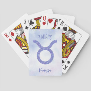 Jeu De Cartes Sympathique Taurus Astrologie Signe Personnalisé V