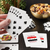 Jeu De Cartes Syria Flag سوريا Arabic & English WordArt (In Situ)