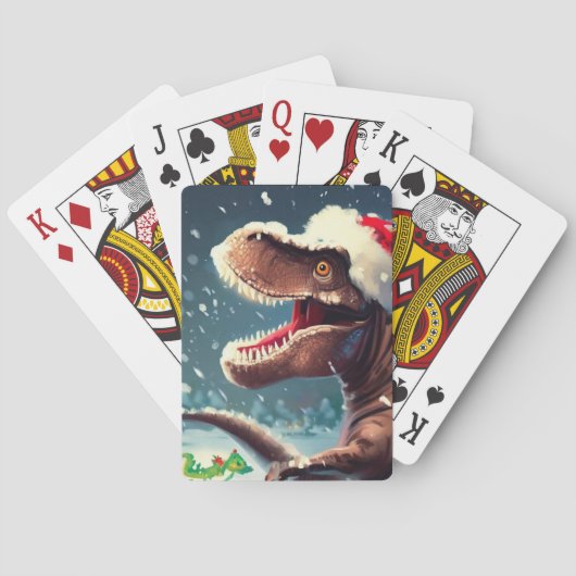 Jeu De Cartes T-Rex de Noël (3) (dos)