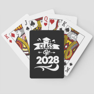 Jeu De Cartes T-shirt Classe de 2028 Senior 2028 Remise des dipl