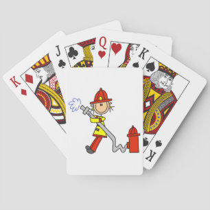 Jeu De Cartes T-shirts et cadeaux de femme pompier avec tuyau