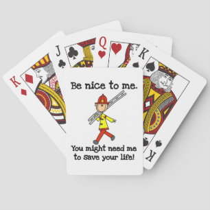 Jeu De Cartes T-shirts et Cadeaux pour Pompiers Sauvez Votre Vie