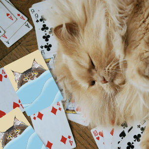 Jeu De Cartes Tabby Chat Pékin Bleu Drôle