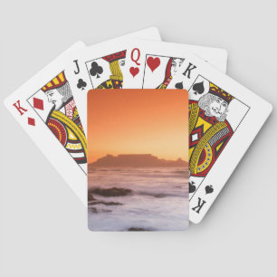 Jeu De Cartes Table Mountain au coucher du soleil, Bloubergstran