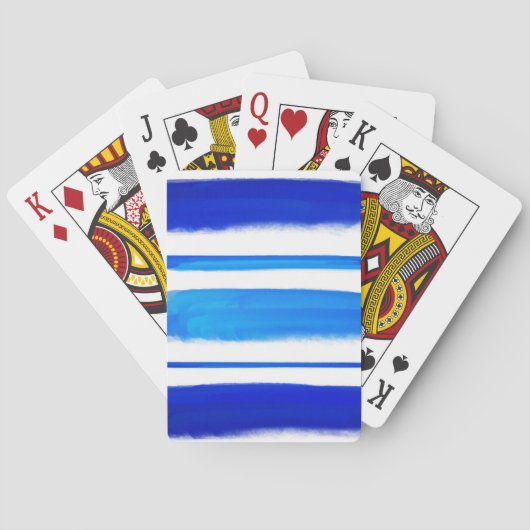 Jeu De Cartes Tableau Abstrait bleu rétro (dos)