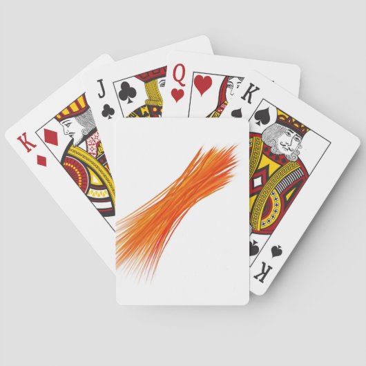 Jeu De Cartes Tableau Abstrait Orange Retro (dos)